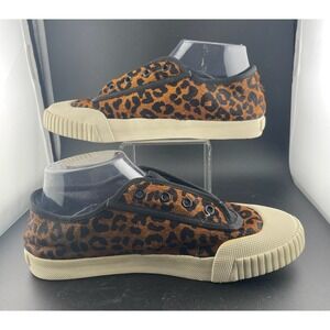 Schutz Leopard Pony Hair Slip On Sneakers Platform Sole 8.5